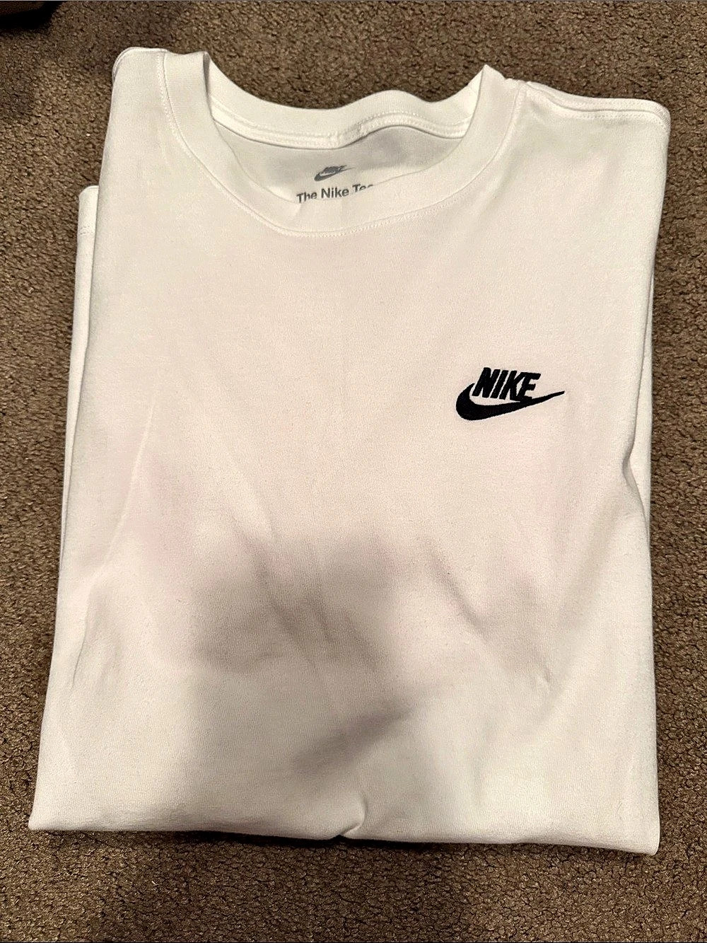 Nike Short Sleeve Logo Tee in White medium